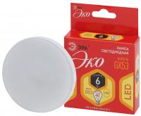 ECO LED GX-6W-827-GX53 ЭРА (диод, таблетка, 6Вт, тепл, GX53) (10/100/5600)