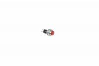 Выключатель-кнопка металл 220V 2А (2с) OFF-(ON) Ø10.2 красная Mini (RWD-213) REXANT