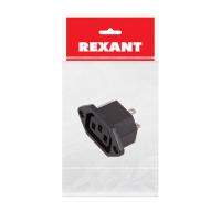 Сетевое гнездо на корпус (1 шт. ) (пакет БОПП) REXANT