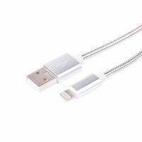 Кабель USB-A – Lightning, 2,4А, 1м, в металлической оплетке REXANT