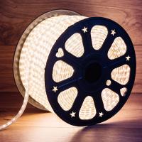 Лента светодиодная 220В, SMD5730, 60 LED/м, Теплый белый, 6,5x13мм, 100м, без установочного набора, IP67 NEON-NIGHT