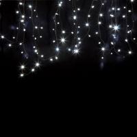 Гирлянда светодиодная Нить 20м 200 LED БЕЛЫЙ черный каучук IP67 эффект мерцания 24В соединяется NEON-NIGHT нужен трансформатор 531-100/531-311/531-312