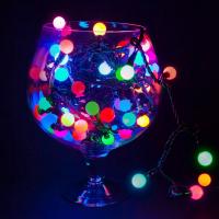 Гирлянда светодиодная Мультишарики Ø17,5мм 20м 200 LED RGB черный ПВХ IP65 быстрая смена цвета 24В NEON-NIGHT