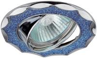 DK17 CH/SHBL2 Светильник ЭРА декор "круглый  со стеклянной крошкой" MR16,12V, 50W, хром/голубой блес