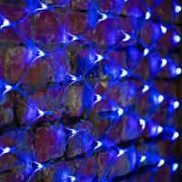 Гирлянда светодиодная Сеть 2х1,5м 288 LED СИНИЙ прозрачный ПВХ IP65 свечение с динамикой 230В блок в комплекте NEON-NIGHT