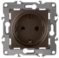 12-2101-13 ЭРА Розетка 2P+E Schuko, 16АХ-250В, Эра12, бронза (10/100/2500)