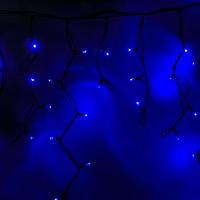 Гирлянда светодиодная Бахрома (Айсикл) 4,0х0,6м 128 LED СИНИЙ черный каучук 2,3мм IP67 постоянное свечение 230В нужен блок 315-000 NEON-NIGHT