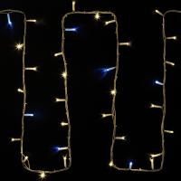 Гирлянда светодиодная Нить 20м 200 LED ТЕПЛЫЙ БЕЛЫЙ белый каучук IP67 эффект мерцания 24В соединяется NEON-NIGHT нужен транс-ор 531-100/531-311/531-312