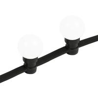 Набор ЕВРО Белт-Лайт 2 жилы, 100м, шаг 40см, 225 LED-ламп, БЕЛЫЙ, 45мм (6 LED), плоский провод каучук NEON-NIGHT