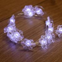 Гирлянда светодиодная Снежинки, 2м, 20LED, БЕЛЫЙ, IP20, 2хCR2032 в комплекте NEON-NIGHT