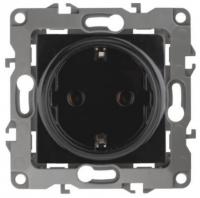 12-2101-06 ЭРА Розетка 2P+E Schuko, 16АХ-250В, Эра12, чёрный