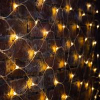 Гирлянда светодиодная Сеть 2х1,5м 288 LED ТЕПЛЫЙ БЕЛЫЙ прозрачный ПВХ IP65 свечение с динамикой 230В блок в комплекте NEON-NIGHT