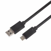 Кабель USB-A – Type-C, 2А, 1м, ПВХ, черный REXANT