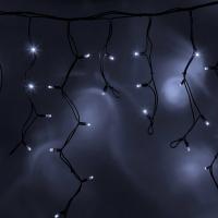 Гирлянда светодиодная Бахрома (Айсикл) 4,0х0,6м 128 LED БЕЛЫЙ черный каучук 3,3мм IP67 постоянное свечение 230В нужен блок 315-000 NEON-NIGHT