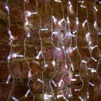 Гирлянда светодиодная Занавес 2x0,8м 160 LED БЕЛЫЙ прозрачный ПВХ IP65 постоянное свечение 230В нужен блок 303-500-1 NEON-NIGHT