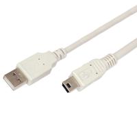 Кабель USB-A – mini USB, 2,4А, 3м, ПВХ, серый REXANT
