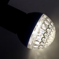 Лампа светодиодная, диаметр 50мм, E27, 9 LED, 1Вт, ТЕПЛЫЙ БЕЛЫЙ, прозрачная колба, 230В NEON-NIGHT