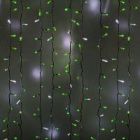 Гирлянда светодиодная Занавес 2х1,5м 360 LED ЗЕЛЕНЫЙ белый ПВХ IP65 эффект мерцания 230В блок в комплекте NEON-NIGHT