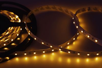 LED лента 5м открытая, 8 мм, IP23, SMD 2835, 60 LED/m, 12 V, цвет свечения желтый LAMPER
