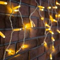 Гирлянда светодиодная Бахрома (Айсикл) 4,8х0,6м 152 LED ТЕПЛЫЙ БЕЛЫЙ белый ПВХ IP65 постоянное свечение 230В нужен блок 303-500-1 NEON-NIGHT
