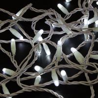 Гирлянда светодиодная Нить 10м 100 LED БЕЛЫЙ белый ПВХ IP65 постоянное свечение 230В соединяется нужен блок 303-500-1 NEON-NIGHT