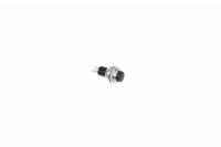 Выключатель-кнопка металл 220V 2А (2с) OFF-(ON) Ø10.2 черная Mini (RWD-213) REXANT