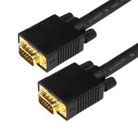 Шнур VGA - VGA с ферритами, 3м, черный, Gold REXANT