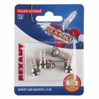 Разъем антенный, штекер F, RG-6, 5 шт. REXANT