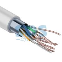 Кабель витая пара омедненный, F/UTP, CCA, CAT 5e, PVC, 4PR, 24AWG, INDOOR, SOLID, серый, 25м PROconnect