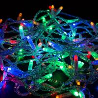 Гирлянда светодиодная Нить 10м 100 LED МУЛЬТИКОЛОР прозрачный ПВХ IP65 постоянное свечение 24В соединяется NEON-NIGHT нужен транс-ор 531-100/531-311/531-312