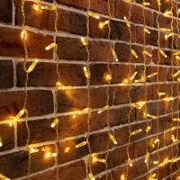 Гирлянда светодиодная Занавес 2х6м 768 LED ТЕПЛЫЙ БЕЛЫЙ прозрачный ПВХ IP65 эффект мерцания 230В нужен блок 303-500-1 NEON-NIGHT