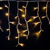 Гирлянда светодиодная Бахрома (Айсикл) 4,0х0,6м 128 LED ТЕПЛЫЙ БЕЛЫЙ белый каучук 3,3мм IP67 постоянное свечение 230В нужен блок 315-001 NEON-NIGHT