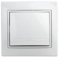 1-101-01 Intro Выключатель, 10А-250В, IP20, СУ, Plano, белый (10/200/2400)