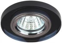 DK7 CH/BK Светильник ЭРА декор стекло круглое MR16,12V, 50W, хром/черный