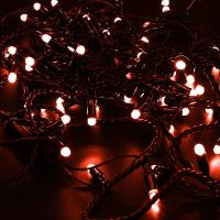 Гирлянда светодиодная Нить 10м 100 LED КРАСНЫЙ черный ПВХ IP65 постоянное свечение 230В соединяется нужен блок 303-500 NEON-NIGHT