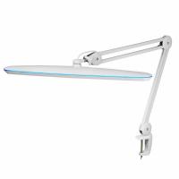 Лампа настольная бестеневая, струбцина, Blue Stream, 117 SMD LED, диммер (4 уровня), белая REXANT