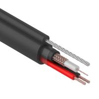Кабель КВК-П-2+2x0,75 мм², +ТРОС (Cu/Cu) черный, 305 м, REXANT