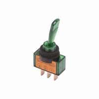 Тумблер 12V 20А (3c) ON-OFF однополюсный с зеленой подсветкой (ASW-13D) REXANT