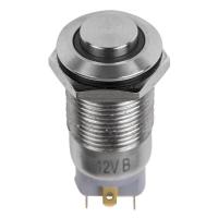 Кнопка антивандальная Ø12 12В(LED) Фикс (4с) OFF-ON синяя (A-12-C2) REXANT