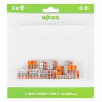 221-413 Универсальная компактная клемма 3-контактная до 4,0 мм² (20 шт/уп) WAGO