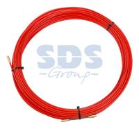 Протяжка кабельная (мини-УЗК в бухте), стеклопруток, d=3,5мм, 25м, красная REXANT
