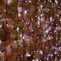Гирлянда светодиодная Занавес 2х3м 760 LED БЕЛЫЙ черный ПВХ IP65 постоянное свечение 230В блок в комплекте NEON-NIGHT