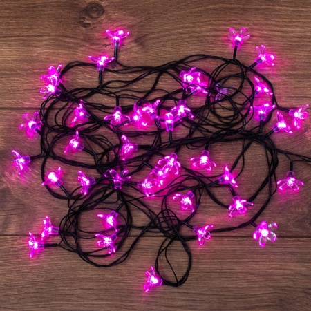 Гирлянда светодиодная Цветы Сакуры 50 LED РОЗОВЫЕ 7 метров с контроллером