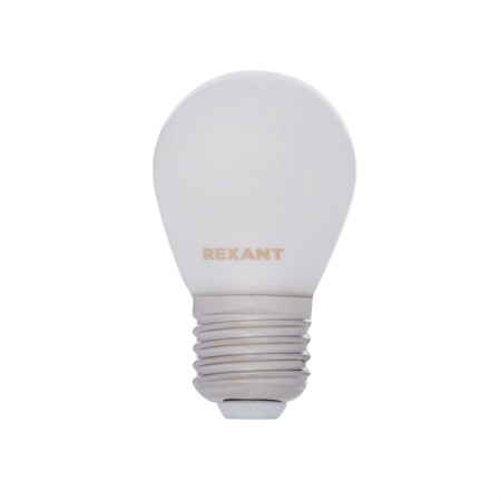 Лампа филаментная Шарик GL45 9,5Вт 915Лм 2700K E27 матовая колба REXANT