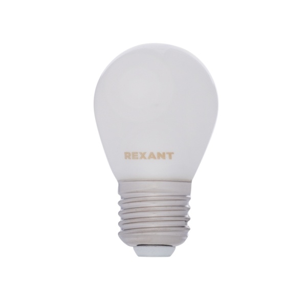 Лампа филаментная Шарик GL45 9,5Вт 915Лм 2700K E27 матовая колба REXANT