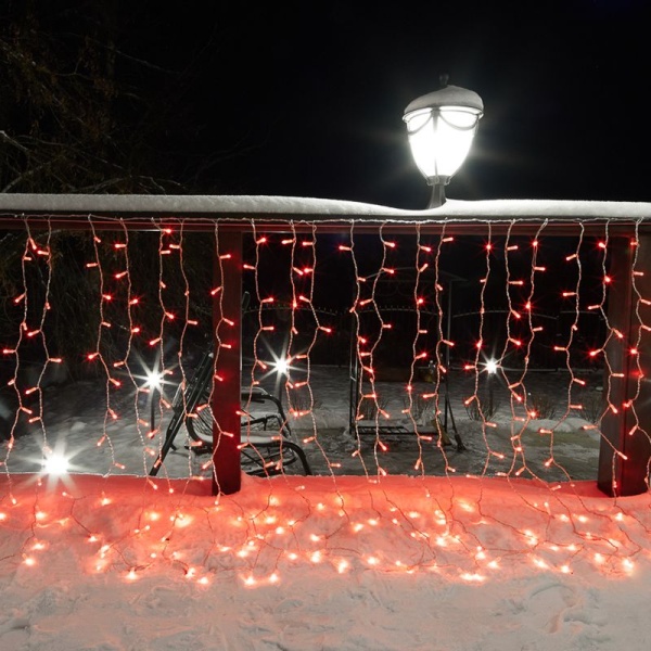 Гирлянда светодиодная Занавес 2х1,5м 300 LED RGB прозрачный ПВХ IP65 для свечения с динамикой 230В нужен контроллер 245-908 NEON-NIGHT