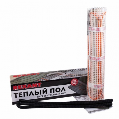 Теплый пол, нагревательный самоклеящийся мат Extra 9м², 0,5х18м, 1440Вт двухжильный REXANT
