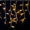 Гирлянда светодиодная Бахрома (Айсикл) 4,0х0,6м 128 LED ТЕПЛЫЙ БЕЛЫЙ белый каучук 3,3мм IP67 эффект мерцания 230В нужен блок 315-001 NEON-NIGHT