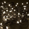 Гирлянда светодиодная Нить 10м 100 LED ТЕПЛЫЙ БЕЛЫЙ черный ПВХ IP65 эффект мерцания 24В соединяется NEON-NIGHT нужен трансформатор 531-100/531-311/531-312