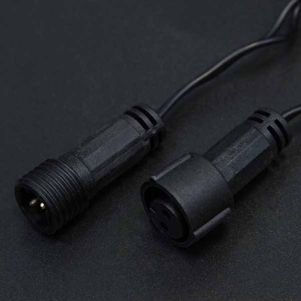 Гирлянда светодиодная Нить 10м 100 LED БЕЛЫЙ черный ПВХ IP65 эффект мерцания 230В соединяется нужен блок 303-500 NEON-NIGHT